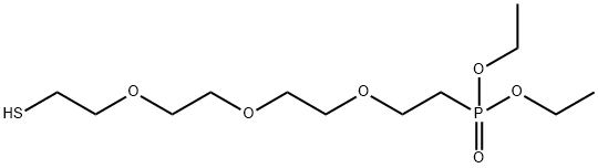 Thiol-PEG3-phosphonic acid ethyl ester 구조식 이미지