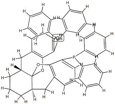 (+)-1,13-Bis(diphenyl)phosphino-(5aR,8aR,14aR)-5a,6,7,8,8a,9-hexahydro-5H-[1]benzopyrano [3,2-d]xanthene, 97%  (R,R,R)-(+)-Ph-SKP Structure