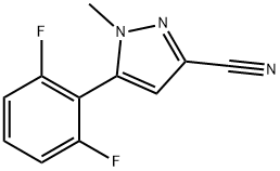 5-(2,6-difluorophenyl)-1-methyl-1H-pyrazole-3-carbonitrile(WXFC0750) Structure