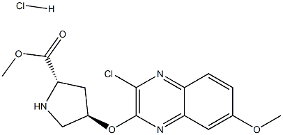 L-Proline, 4-[(3-chloro-7-Methoxy-2-quinoxalinyl)oxy]-, Methyl ester, (hydrochloride)(1:1),(4R)- Structure