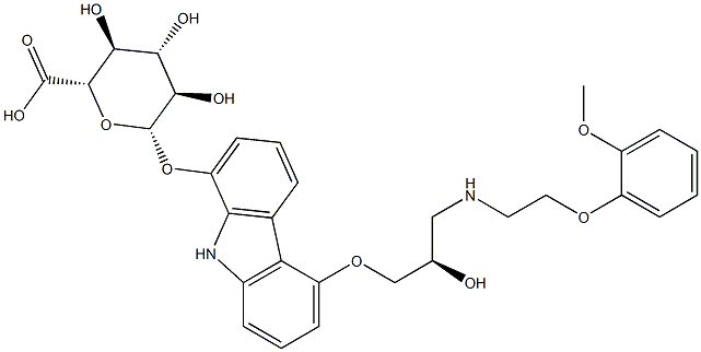 8-hydroxycarvedilol O-glucuronide Structure