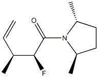 Pyrrolidine, 1-(2-fluoro-3-methyl-1-oxo-4-pentenyl)-2,5-dimethyl-, [2R-[1(2S*,3S*),2alpha,5beta]]- (9CI) Structure