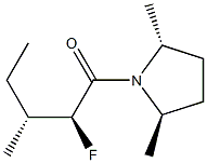 Pyrrolidine, 1-(2-fluoro-3-methyl-1-oxopentyl)-2,5-dimethyl-, [2R-[1(2S*,3R*),2alpha,5beta]]- (9CI) Structure