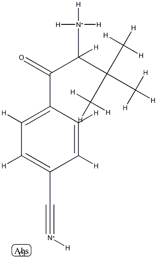 rac-4-(2-AMino-3,3-diMethyl-1-oxobutyl)benzonitrile Hydrochloride 구조식 이미지