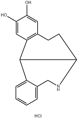 (±)-trans-10,11-Dihydroxy-5,6,6a,7,8,12b-hexahydrobenzo[a]phenanthridine  hydrochloride Structure