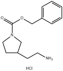 3-AMinoethyl-1-N-Cbz-pyrrolidine HCl 구조식 이미지