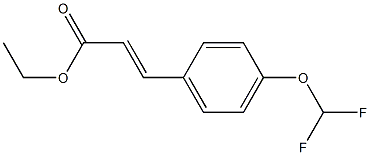 (E)-ethyl 3-(4-(difluoromethoxy)phenyl)acrylate 구조식 이미지