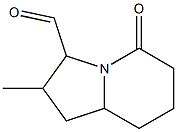 3-Indolizinecarboxaldehyde,octahydro-2-methyl-5-oxo-(9CI) Structure