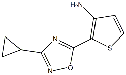 2-(3-cyclopropyl-1,2,4-oxadiazol-5-yl)thiophen-3-amine Structure