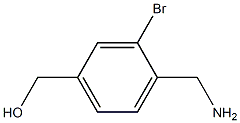 (4-(aminomethyl)-3-bromophenyl)methanol Structure