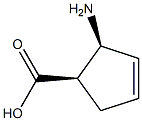 3-Cyclopentene-1-carboxylicacid,2-amino-,(1R,2S)-rel-(9CI) Structure