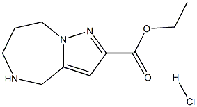 4-H-Pyrazolo[1,5-d][1,4]diazepine-2-carboxylic acid,5,6,7,8-tetrahydro, ethyl ester, HCl 구조식 이미지
