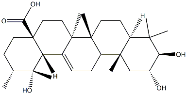 2α,19α－Dihydroxyursolic acid Structure
