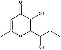 3-hydroxy-2-(1-hydroxypropyl)-6-methyl-4H-pyran-4-one(WXC05747) Structure