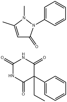 5-ethyl-5-phenylbarbituric acid, compound with 1,2-dihydro-1,5-dimethyl-2-phenyl-3H-pyrazol-3-one  Structure