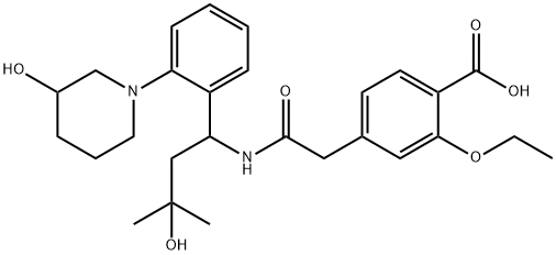 2-Ethoxy-4-[2-[[1-[2-(3-hydroxy-1-piperidinyl)phenyl]-3-hydroxyMethylbutyl]aMino]-2-oxoethyl] Structure