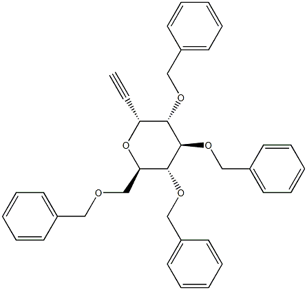 2-C-(2,3,4,6-Tetra-O-benzyl-a-D-glucopyranosyl) ethyne Structure