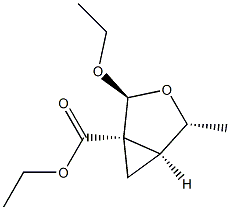 3-Oxabicyclo[3.1.0]hexane-1-carboxylicacid,2-ethoxy-4-methyl-,ethylester,(1alpha,2bta,4alpha,5alpha)-(9CI) Structure