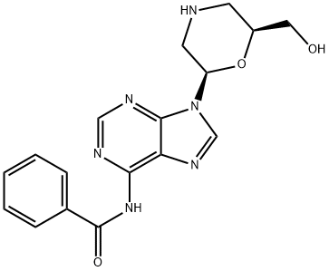 N6-Benzoyl-7'-OH-Morpholino adenosine Structure