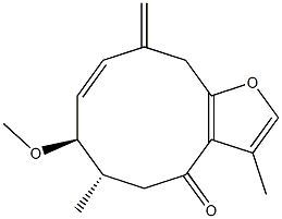 (1E)-3-Methoxy-8,12-epoxygermacra-1,7,10,11-tetraen-6-one 구조식 이미지