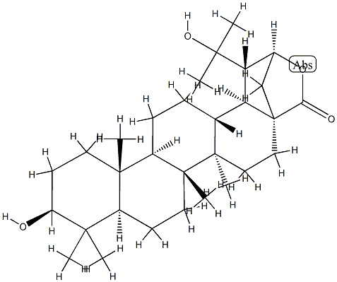 3β,20,21β-트리히드록실루판-28-오산γ-락톤 구조식 이미지