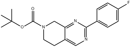 2-(4-Fluoro-phenyl)-5,8-dihydro-6H-pyrido[3,4-d]pyriMidine
-7-carboxylic acid tert-butyl este 구조식 이미지