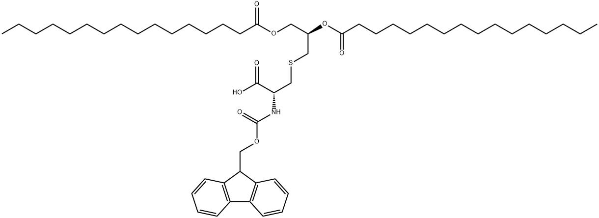 Fmoc-Cys(Pam)2-OH (R) Structure