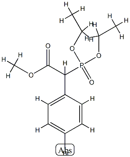 (Diethoxy-phosphoryl)-(4-bromo-phenyl)-acetic acid methyl ester 구조식 이미지