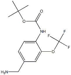 tert-butyl 4-(aminomethyl)-2-(trifluoromethoxy)phenylcarbamate 구조식 이미지