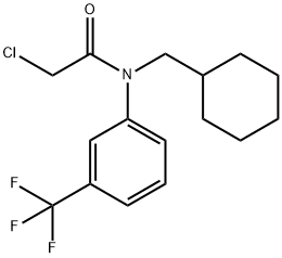 2-chloro-N-(cyclohexylmethyl)-N-(3-(trifluoromethyl)phenyl)acetamide 구조식 이미지