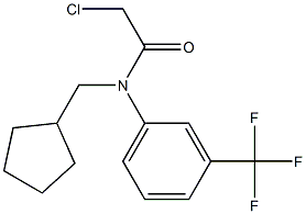 2-chloro-N-(cyclopentylmethyl)-N-(3(trifluoromethyl)phenyl)acetamide Structure