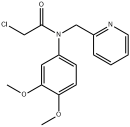 2-chloro-N-(3,4-dimethoxyphenyl)-N-((pyridin-2-yl)methyl)acetamide 구조식 이미지