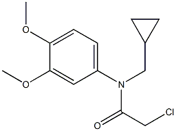 2-chloro-N-(cyclopropylmethyl)-N-(3,4-dimethoxyphenyl)acetamide Structure