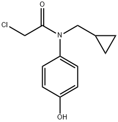 2-chloro-N-(cyclopropylmethyl)-N-(4-hydroxyphenyl)acetamide 구조식 이미지