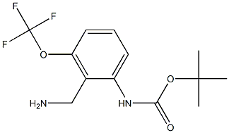 tert-butyl 2-(aminomethyl)-3-(trifluoromethoxy)phenylcarbamate Structure