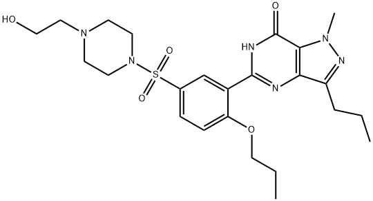 Propoxyphenyl HoMohydroxysildenafil 구조식 이미지