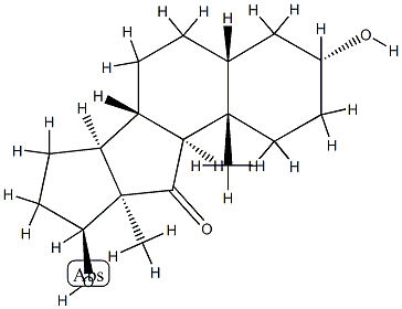 (13α)-3α,17β-Dihydroxy-C-nor-5β-androstan-11-one 구조식 이미지