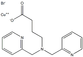 N,N-(bis(2-pyridylmethyl)-gamma-aminobutyrato)copper(II) Structure