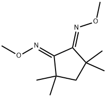 Cyclopentane-1,2-dione, 3,3,5,5-tetramethyl-, bis(o-methyloxime)-, (E, E)- Structure