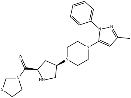 Teneligliptin (2R,4R)-Isomer 구조식 이미지