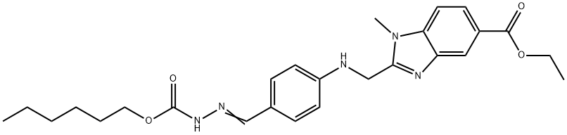 Des-(N-2-pyridyl-β-alanine Ethyl Ester) Dabigatran Etexilate 5-Ethyl Carboxylate (Dabigatran IMpurity) 구조식 이미지