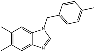 5,6-dimethyl-1-(4-methylbenzyl)-1H-benzimidazole Structure