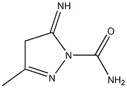 1H-Pyrazole-1-carboxamide,4,5-dihydro-5-imino-3-methyl-(9CI) 구조식 이미지