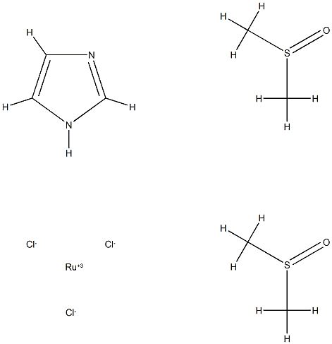 trichlorobis(dimethylsulfoxide)imidazoleruthenium(III) Structure