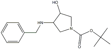tert-butyl (3R,4R)-rel-3-(benzylamino)-4-hydroxypyrrolidine-1-carboxylate Structure