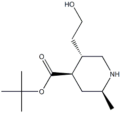(2S,4R,5S)-tert-butyl 5-(2-hydroxyethyl)-2-methylpiperidine-4-carboxylate Structure