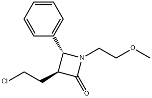 (3S,4R)-3-(2-chloroethyl)-1-(2-methoxyethyl)-4-phenylazetidin-2-one Structure