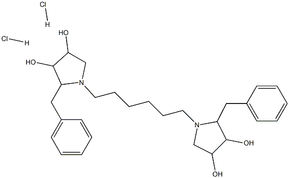 1,6-Bis(3,4-dihydroxy-2-benzylpyrrolidine)hexane Structure