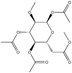 2-O-메틸-α-D-글루코피라노스테트라아세테이트 구조식 이미지