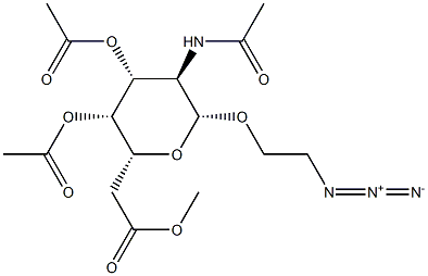 2-Azidoethyl 2-acetamido-3,4,6-tri-O-acetyl-2-deoxy-β-D-glucopyranoside solution 구조식 이미지